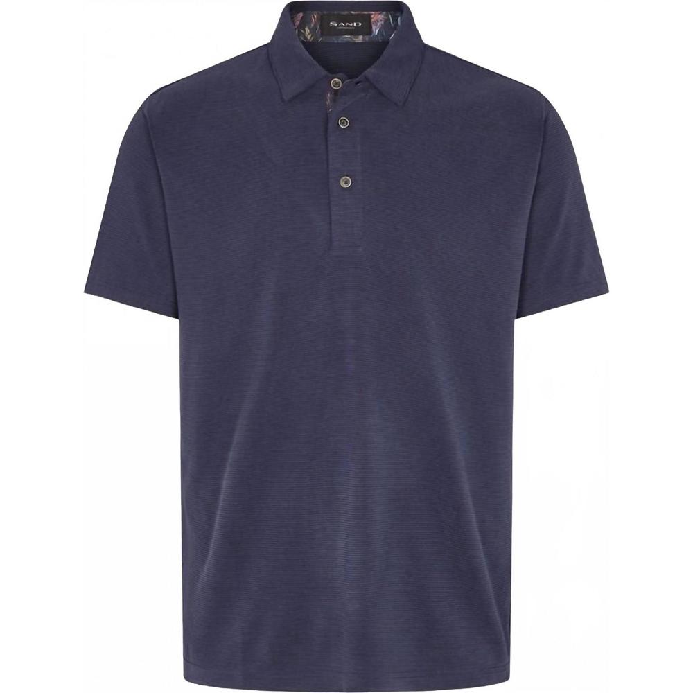 NEW SAND COPENHAGEN men's polynosic forza alfred polo in navy blue